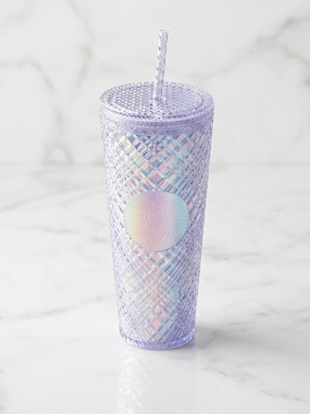Starbucks 2022 Iridescent Bling Studded Cold Cup 24oz Unicorn Jewel NWT